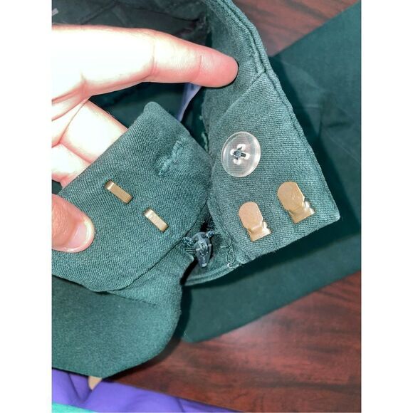 Old Navy Pixie Mid Rise Dark Green Pants Size 0 Regular - Picture 7 of 7